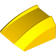 Slope, Curved 2 x 2 Lip, No Studs - Yellow
