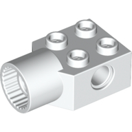 Technic, Brick Modified 2 x 2 with Pin Hole, Rotation Joint Socket - Trans-Light Blue