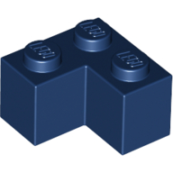 Brick 2 x 2 Corner - Dark Blue