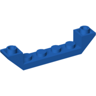 Slope, Inverted 45 6 x 1 Double with 1 x 4 Cutout - Blue