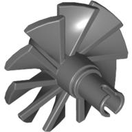 Engine, Large, Center, 10 Blades - Dark Bluish Gray