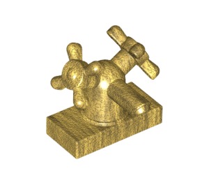 Tap 1 x 2 with Dual Handles - Pearl Gold
