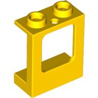 Window 1 x 2 x 2 Plane, Single Hole Top and Bottom for Glass - Yellow