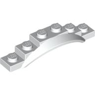 Vehicle, Mudguard 1 1/2 x 6 x 1 with Arch - White