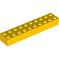 Brick 2 x 10 - Yellow