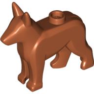 Dog Alsatian / German Shepherd (Police Dog) with Black Eyes Pattern - Dark Orange