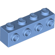 Brick, Modified 1 x 4 with 4 Studs on 1 Side - Medium Blue