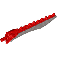 Hero Factory Weapon - Saw with Flat Silver Sword Blade - Red