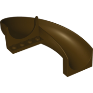 Slide, Playground 6 x 12 x 8 Curved 180 degrees - Dark Brown