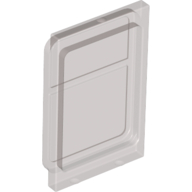 Glass for Train Door with Lip on Top and Bottom - Trans-Black