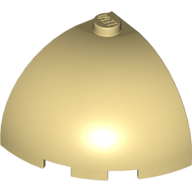 Brick, Round Corner 3 x 3 x 2 Dome Top - Tan